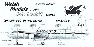 1:144 Convair 440, SAS