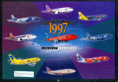 1997 Western Pacific Airlines Calendar