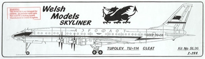 1:144 Tupolev 114 'Cleat', Aeroflot