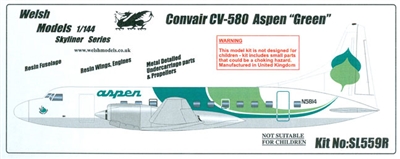 1:144 Convair 580, Aspen Airways (Green cs)