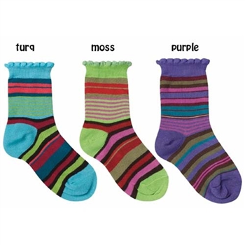 Jefferies Rich Stripe Girls Socks - 1 Pair