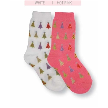 Jefferies Christmas Tree Girls Socks - 1 Pair