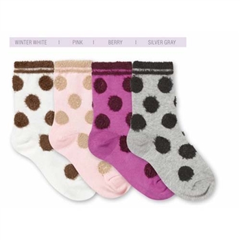 Jefferies Fuzzy Dot Girls Socks - 1 Pair