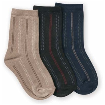 Jefferies Stripe Dress Crew Boys Socks - 1 Pair