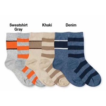 Jefferies Stripe Boys Socks - 2 Pair