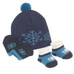 Sweet Feet 230 Snowflake Baby Hat Set