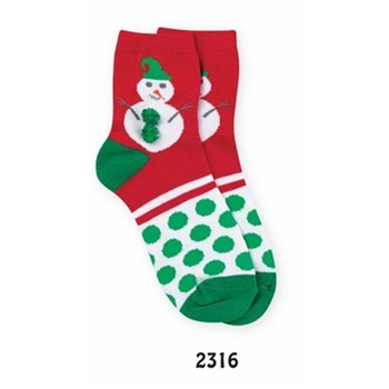 Jefferies Holly Jolly Snowman Boys Socks - 1 Pair