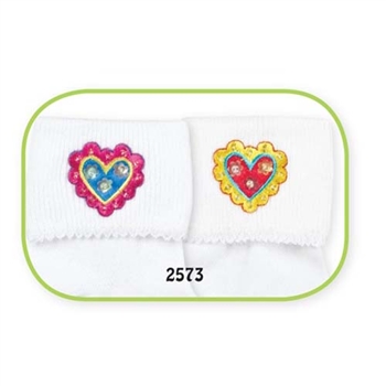 Jefferies Double Hearts Girls Socks - 2 Pair