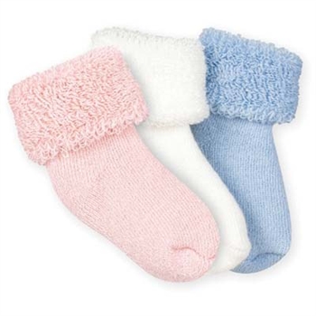 Jefferies Turncuff Terry Boys and Girls Booties - 1 Pair