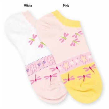 Jefferies Dragonfly Ped Girls Socks - 1 Pair