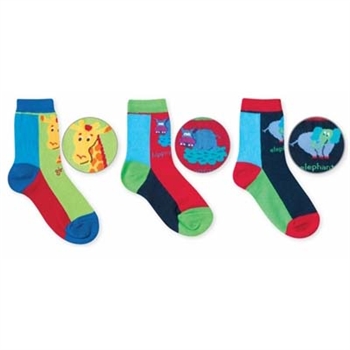 Jefferies Safari Pick A Mix Boys Socks - 3 Pairs