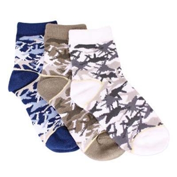 TicTacToe Jet Camouflage Boys Socks - 3 Pair