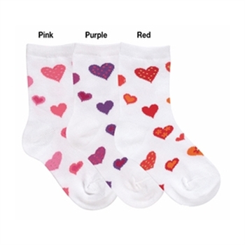 Jefferies Valentine Hearts Girls Socks - 1 Pair