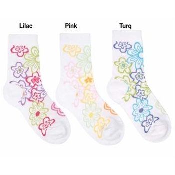 Jefferies Daisy Silhouette Girls Socks - 1 Pair