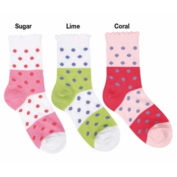 Jefferies Colorblock Dot Girls Socks - 1 Pair