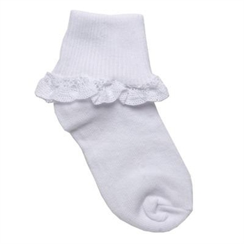 TicTacToe Narrow Cluny Lace Girls Socks - 1 Pair