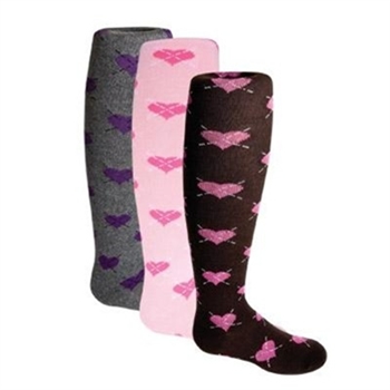 TicTacToe Heart Argyle Girls Tights - 1 Tights