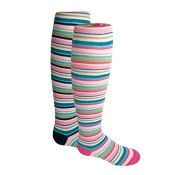 TicTacToe Multi Stripe Girls Tights - 1 Tights