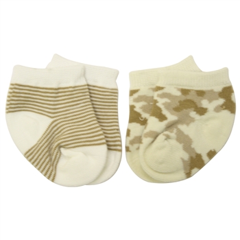 Jefferies Camo Sand Baby Socks - 2 Pair Pack
