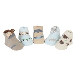 Sweet Feet 759 Big Five Safari Multi Baby Shoe Socks