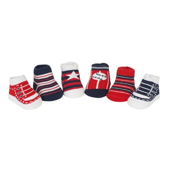 Sweet Feet Independence Day Assorted Baby Shoe Socks - 6 Pair