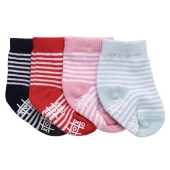 TicTacToe Stripe Baby Girls Socks - 2 Pair
