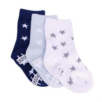 TicTacToe Little Star Boys Socks - 3 Pair