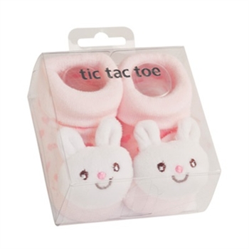 TicTacToe 3-D Bunny Girls Shoe Socks - 1 Pair