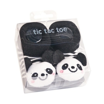 TicTacToe 3-D Panda Baby Shoe Socks - 1 Pair