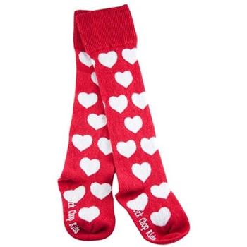 Pork Chop Kids Hearts Thigh High Girls Socks - 1 Pair