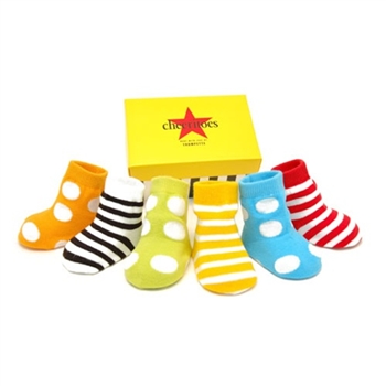 Trumpette Cheeritoes Baby Shoe Socks - 6 Pairs