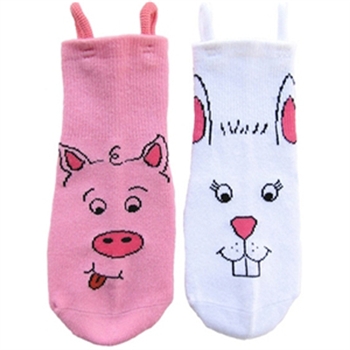 "I Can Do It!" Socks by EZ SOX - Farm Animals Seamless Socks for Boys & Girls, with Loop Technology