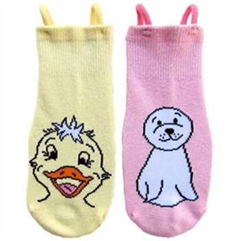 "I Can Do It!" Socks by EZ SOX - Flipper Pack Seamless Socks for Girls, with Loop Technology