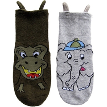 "I Can Do It!" Socks by EZ SOX - Big Critters Seamless Socks for Boys & Girls, with Loop Technology