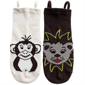 "I Can Do It!" Socks by EZ SOX - Zoo Pack Seamless Socks for Boys & Girls, with Loop Technology