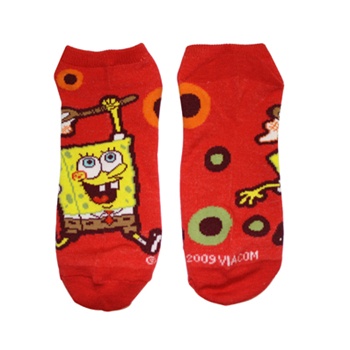 SpongeBob Circles Red Socks - 1 Pair