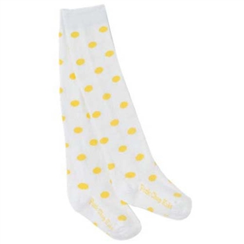 Pork Chop Kids Yellow Dot Thigh High Girls Socks - 1 Pair