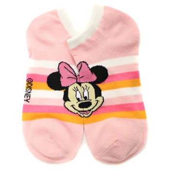 Minnie Mouse Stripes Pink Socks - 1 Pair