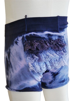 Pretty Please Designs Ruffle Tushi Navy Tie-Dye