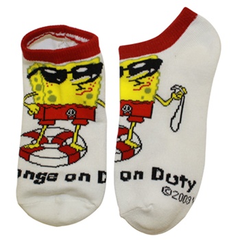 SpongeBob White Red Socks - 1 Pair