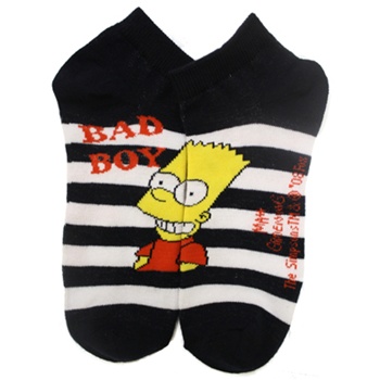 Simpsons Black & White Socks - 1 Pair