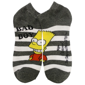 Simpsons Grey & White Socks - 1 Pair