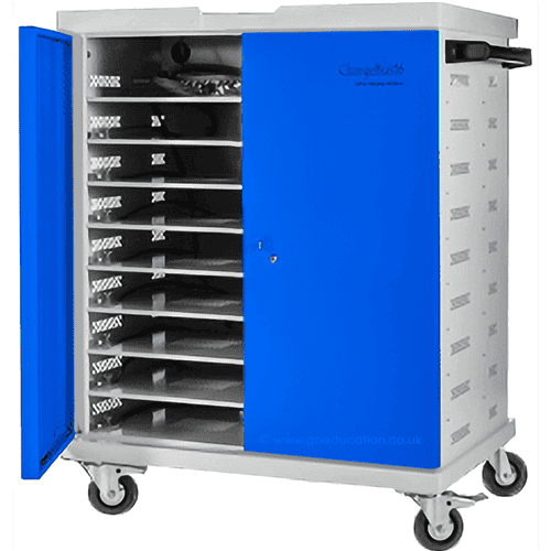The ChargeBus 16 Charger Trolley is a cost effective, mobile storage and charging solution for up to 16 laptops including wide screen and large format laptops.