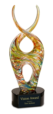 14 1/2 inch Color Twist Art Glass