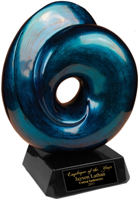 14" Blue Art Sculpture Award