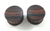 Pair of Concave Brown Sono Solid Plugs