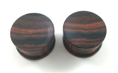 Pair of Concave Brown Sono Solid Plugs