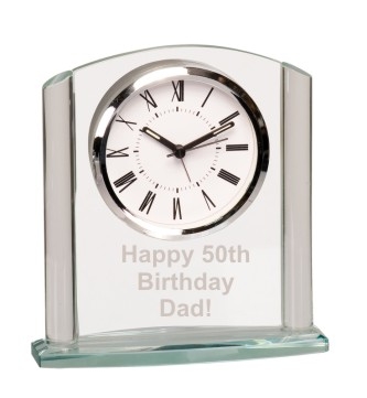 6 1/8 inch Clear Arch Glass Clock