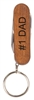 2 1/4 inch Wooden 3-Tool Pocket Knife with Key Ring
