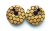 Pair of "Honeycomb Bee" Organic Plugs
